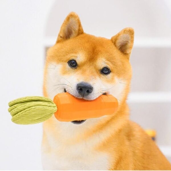 Carrot Squeaky Toy Durable Dog Chew Toy - Image 2