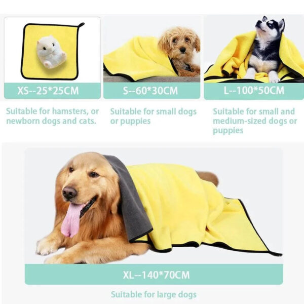 Quick-Dry Pet Towel: Soft, Absorbent, and Perfect for Bath Time - Image 5