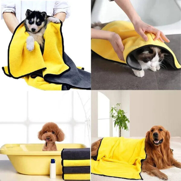 Quick-Dry Pet Towel: Soft, Absorbent, and Perfect for Bath Time