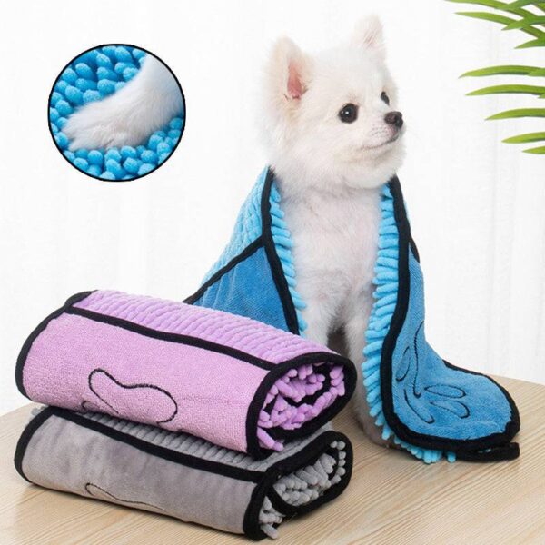 Super Absorbent Quick-Dry Microfiber Bath Towel for Pets